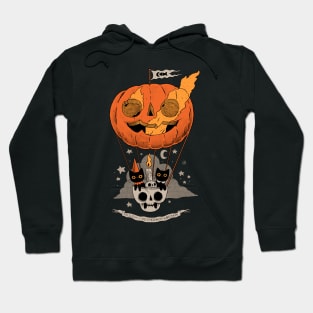 Pumpkin ballon travel cats Hoodie